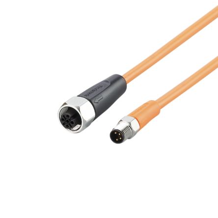 ifm electronic Straight Male 1 way M8 to Straight Female 1 way M12 Sensor Actuator Cable, 300mm [EVT471]; 185-071