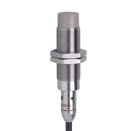 ifm electronic Inductive Threaded Barrel Proximity Sensor, M18, 12 mm Detection, PNP/NPN NO, 10 → 30 V dc [IGT213]; 185-128