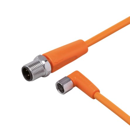 ifm electronic Straight Male 1 way M12 to Right Angle Female 1 way M8 Sensor Actuator Cable, 2m [EVT256]; 185-143