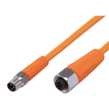 ifm electronic Straight Male 1 way M8 to Straight Female 1 way M12 Sensor Actuator Cable, 1.5m [EVT264]; 185-152