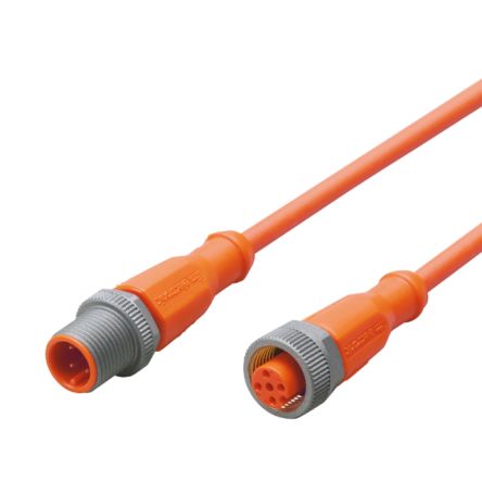 ifm electronic Straight Male 1 way M12 to Straight Female 1 way M12 Sensor Actuator Cable, 1m [EVW113]; 185-163