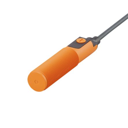 ifm electronic Capacitive Threaded Barrel Proximity Sensor, M18, 0.5 → 9 mm Detection, PNP NO, 10 → 30 V [KG5305]; 185-337