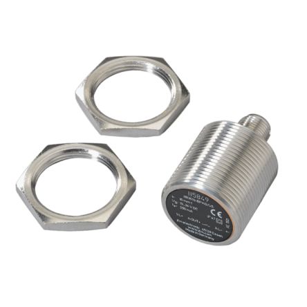 ifm electronic Inductive Threaded Barrel Proximity Sensor, M30, 15 mm Detection, PNP NO, 10 → 36 V dc [II5837]; 185-472