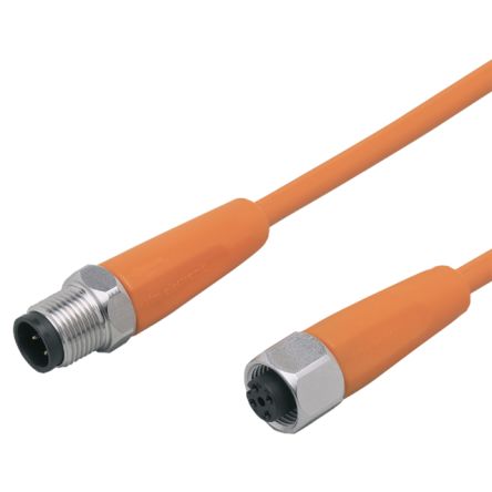 ifm electronic Straight Male 1 way M12 to Straight Female 1 way M12 Sensor Actuator Cable, 7m [EVT649]; 185-497