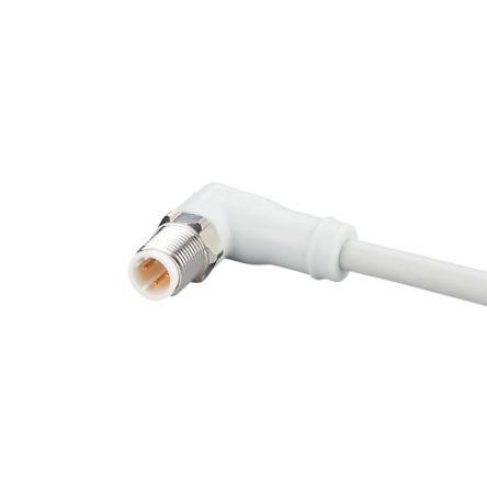 ifm electronic Right Angle Male 4 way M12 to Right Angle Female 4 way M12 Communication Cable, 10m [EVF525]; 185-531