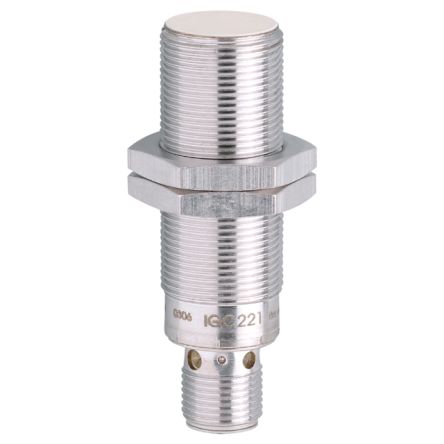 ifm electronic Inductive Threaded Barrel Proximity Sensor, M18, 5 mm Detection, PNP NO, 10 → 36 V dc [IGC230]; 185-554