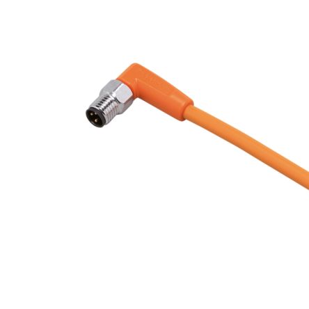 ifm electronic Right Angle Male 1 way M8 to Unterminated Sensor Actuator Cable, 2m [EVT218]; 185-566