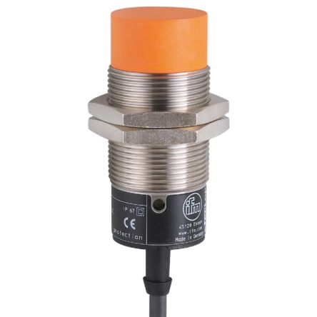 ifm electronic Inductive Threaded Barrel Proximity Sensor, M30, 15 mm Detection, PNP NO+NC, 10 → 36 V dc [II5936]; 185-598