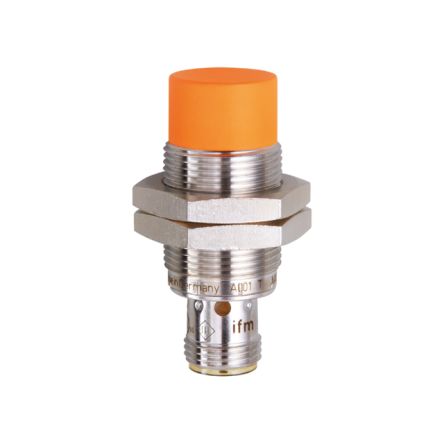 ifm electronic Inductive Threaded Barrel Proximity Sensor, M18, 12 mm Detection, NPN NO, 10 → 30 V dc [IGS239]; 185-604