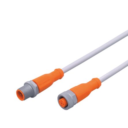 ifm electronic Straight Female 1 way M12 to Straight Male 1 way M12 Sensor Actuator Cable, 25m [EVW112]; 185-655