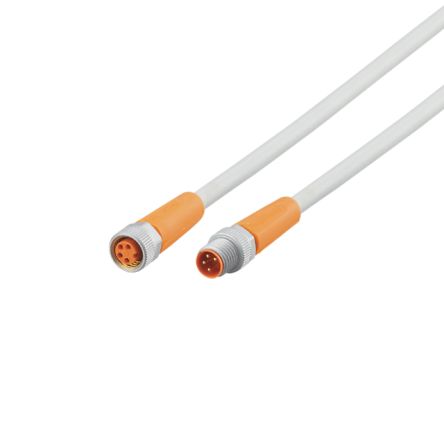 ifm electronic Straight Male 1 way M8 to Straight Female 1 way M8 Sensor Actuator Cable, 300mm [EVW102]; 185-673
