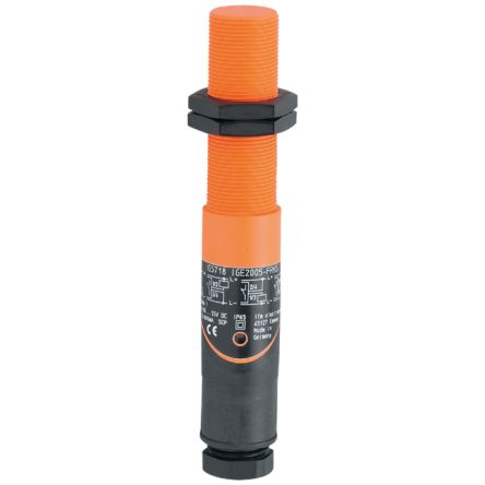 ifm electronic Inductive Threaded Barrel Proximity Sensor, M18, 8 mm Detection, PNP/NPN NO/NC, 10 → 55 V dc [IG5719]; 185-736