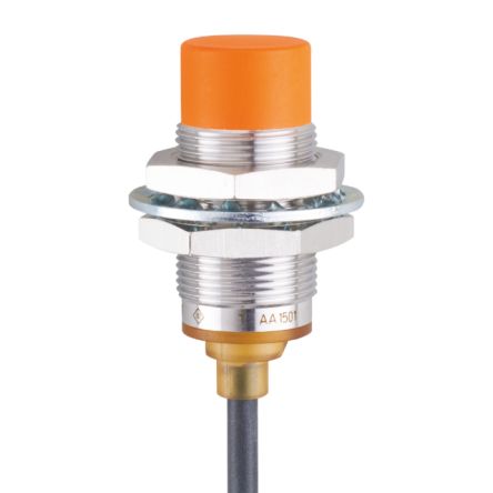 ifm electronic Inductive Threaded Barrel Proximity Sensor, M18, 12 mm Detection, NPN NO, 10 → 30 V dc [IGS703]; 185-744