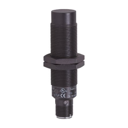 ifm electronic Inductive Threaded Barrel Proximity Sensor, M18, 12 mm Detection, PNP/NPN NO/NC, 10 → 36 V dc [IG5952]; 185-997