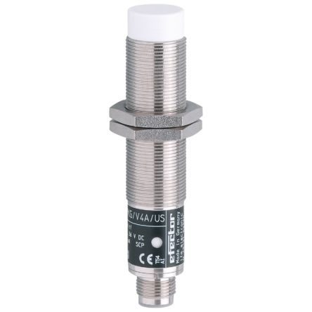 ifm electronic Inductive Threaded Barrel Proximity Sensor, M18, 8 mm Detection, PNP NO, 10 → 36 V dc [IG6055]; 186-001
