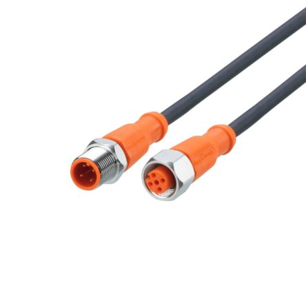 ifm electronic Straight Male 1 way M12 to Straight Female 1 way M12 Sensor Actuator Cable, 5m [EVM090]; 186-127