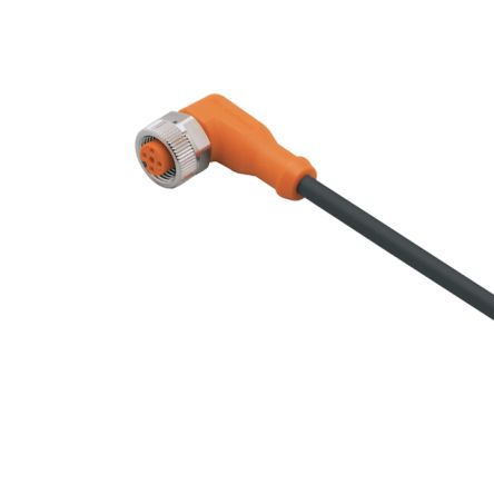 ifm electronic Right Angle Female 1 way M12 to Unterminated Sensor Actuator Cable, 2m [EVS004]; 186-131