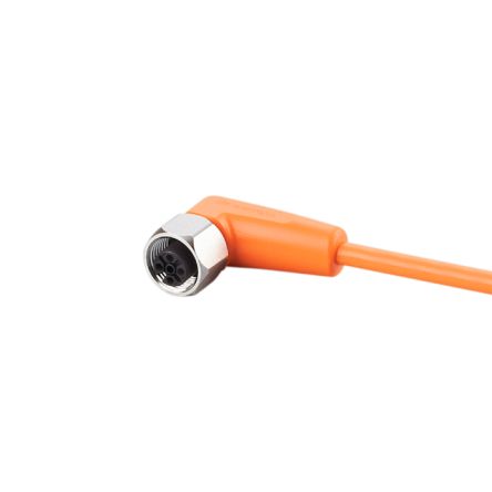 ifm electronic Right Angle Female 1 way M12 to Unterminated Sensor Actuator Cable, 10m [EVT395]; 186-203