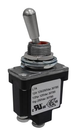 RS PRO Toggle Switch, Panel Mount, On-None-Off, SPST, Step Model Terminal, 125, 250V ac [0]; 186-239