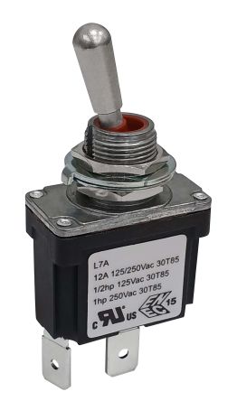 RS PRO Toggle Switch, Panel Mount, On-None-Off, SPST, Quick Connect Terminal, 125, 250V ac [0]; 186-248