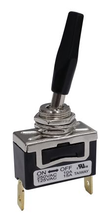 RS PRO Toggle Switch, Panel Mount, On-None-Off, SPST, Solder Lug Terminal, 125, 250V ac [0]; 186-263