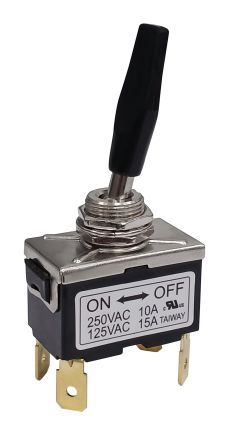RS PRO Toggle Switch, Panel Mount, On-None-Off, DPST, Solder Lug Terminal, 125, 250V ac [0]; 186-267