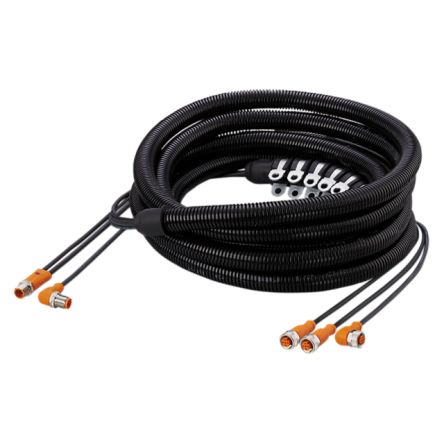 ifm electronic Straight Male 4 way M12 to Straight Female 4 way M12 Communication Cable, 5m [EVC507]; 186-428