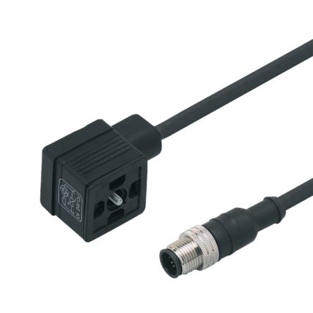ifm electronic Straight Male 1 way M12 to Right Angle Female 1 way Valve Connector Actuator/Sensor Cable, 600mm [E11417]; 186-474