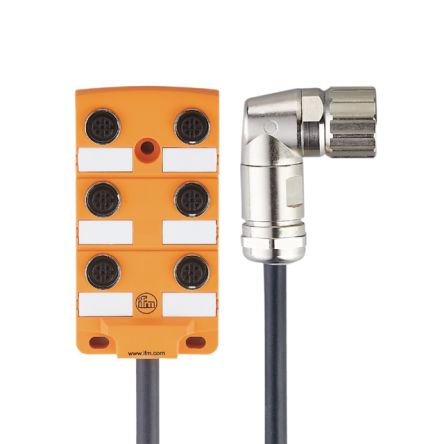 ifm electronic EBC Series Sensor Box, M12, 10m cable, 6 port [EBC040]; 186-572