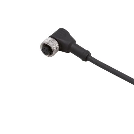 ifm electronic Right Angle Female 1 way 5 Pin Socket to Unterminated Actuator/Sensor Cable, 10m [E11249]; 186-776