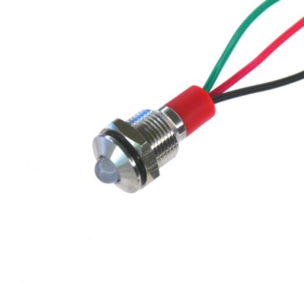 CML Innovative Technologies PL10SL Series Green, Red Panel LED, 12V, 10mm Mounting Hole Size, Lead Wires Termination, [PL10SL192]; 186-982