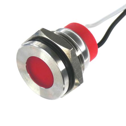 CML Innovative Technologies PL14SL Series Blue Panel LED, 240V, 14mm Mounting Hole Size, Lead Wires Termination, IP67 [PL14SL156]; 187-013