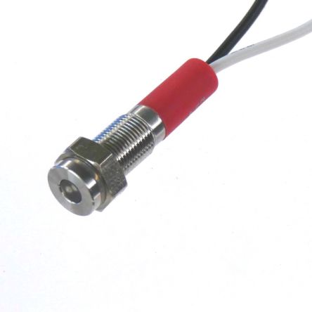 CML Innovative Technologies PL06SL Series White Panel LED, 110V, 6mm Mounting Hole Size, Lead Wires Termination, IP67 [PL06SL065]; 187-164