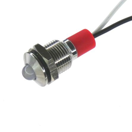 CML Innovative Technologies PL10SL Series White Panel LED, 240V, 10mm Mounting Hole Size, Lead Wires Termination, IP67 [PL10SL166]; 187-218