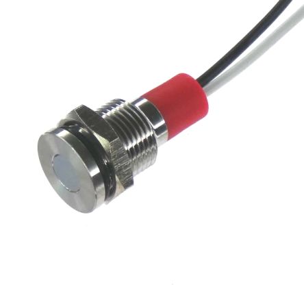 CML Innovative Technologies PL10SL Series White Panel LED, 240V, 10mm Mounting Hole Size, Lead Wires Termination, IP67 [PL10SL066]; 187-240