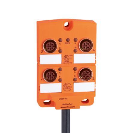 ifm electronic EBC Series Sensor Box, M12, 10m cable, 4 port [EBC028]; 187-305