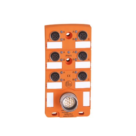 ifm electronic EBC Series Sensor Box, M12, 6 port [EBC008]; 187-342