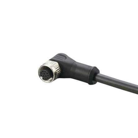 ifm electronic Right Angle Female 1 way M12 to Unterminated Actuator/Sensor Cable, 10m [E12505]; 187-415