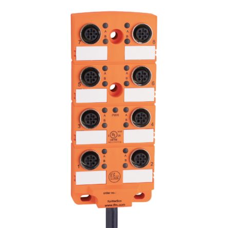 ifm electronic EBC Series Sensor Box, M12, 10m cable, 8 port [EBC036]; 187-499