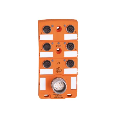 ifm electronic EBC Series Sensor Box, M12, 6 port [EBC006]; 187-537