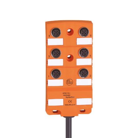 ifm electronic EBC Series Sensor Box, M12, 5m cable, 6 port [EBC017]; 187-676