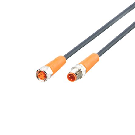 ifm electronic Straight Male 3 way M8 to Straight Female 3 way M8 Communication Cable, 500mm [EVC442]; 187-701