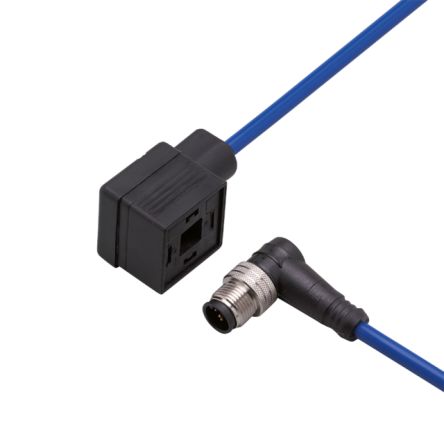 ifm electronic Right Angle Male 1 way M12 to Right Angle Female 1 way Valve Connector Actuator/Sensor Cable, 300mm [E10821]; 187-724