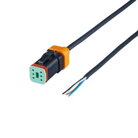 ifm electronic Straight Female 1 way Deutsch to Unterminated Actuator/Sensor Cable, 2m [E12797]; 187-727