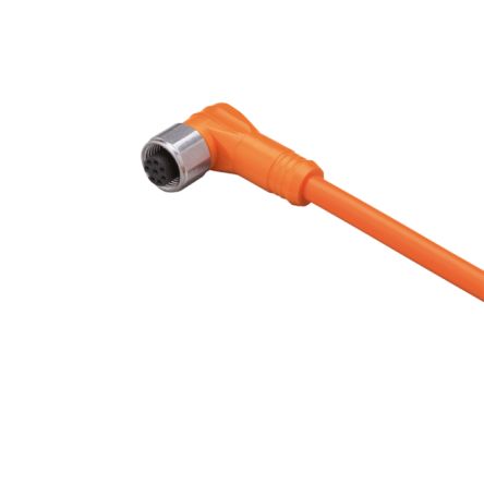 ifm electronic Right Angle Female 1 way M12 to Unterminated Actuator/Sensor Cable, 5m [E12295]; 187-733