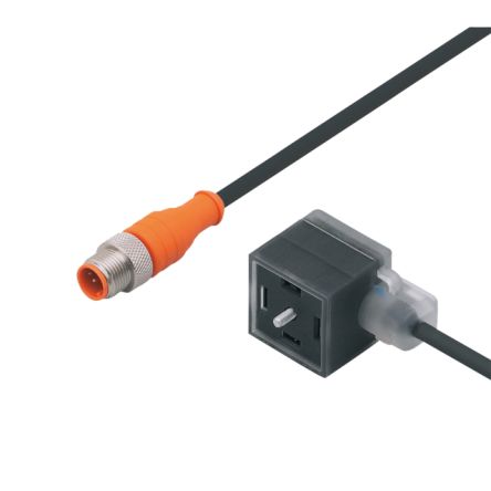 ifm electronic Straight Male 1 way M12 to Right Angle Female 1 way Valve Connector Actuator/Sensor Cable, 1.5m [E70224]; 187-742