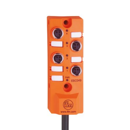ifm electronic EBC Series Sensor Box, M8, 5m cable, 4 port [EBC048]; 187-759