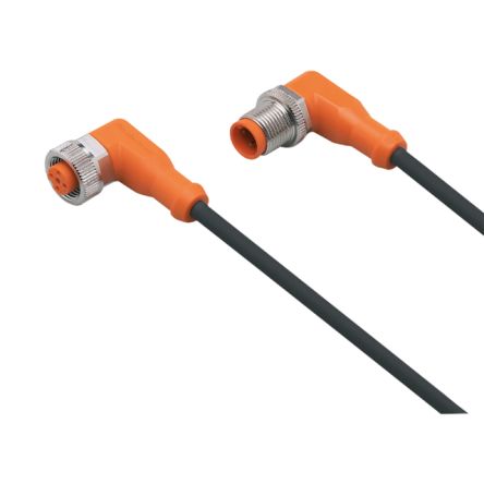ifm electronic Right Angle Male 5 way M12 to Right Angle Female 5 way M12 Communication Cable, 300mm [EVC598]; 187-782