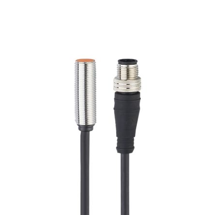 ifm electronic Inductive Threaded Barrel Proximity Sensor, M12, 4 mm Detection, PNP NO, 10 → 36 V dc [IFC262]; 187-833