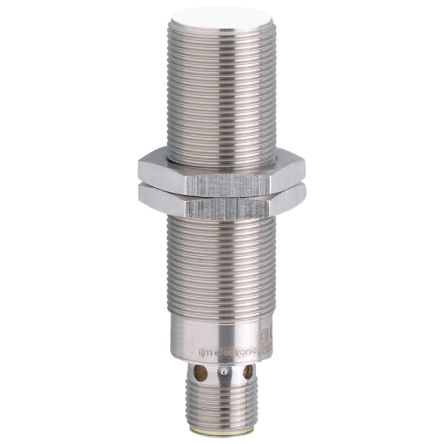 ifm electronic Inductive Threaded Barrel Proximity Sensor, M18, 8 mm Detection, NPN NO, 10 → 36 V dc [IGM213]; 187-855